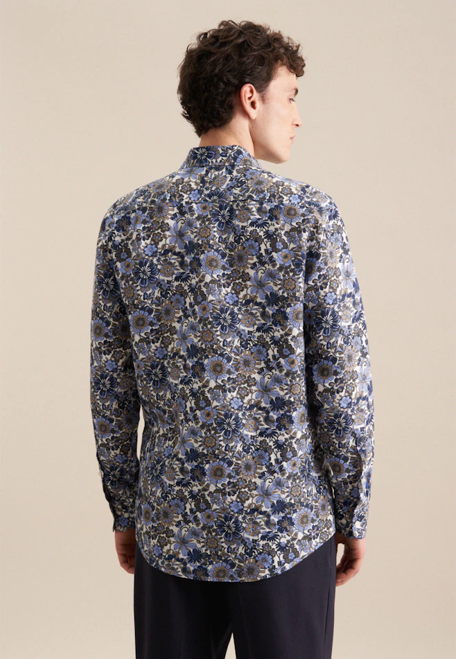 Regular Business Hemd Floral in Dunkelblau | Seidensticker Onlineshop