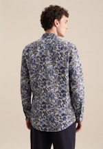 Regular Business Hemd Floral in Dunkelblau |  Seidensticker Onlineshop