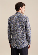 Regular Chemise d'affaires Floral in Bleu Foncé |  Seidensticker Onlineshop