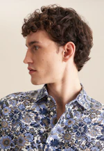 Regular Chemise d'affaires Floral in Bleu Foncé |  Seidensticker Onlineshop