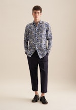 Regular Business Hemd Floral in Dunkelblau |  Seidensticker Onlineshop