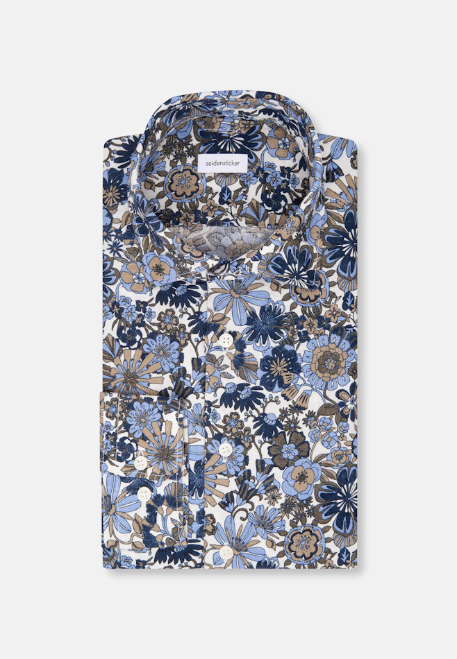 Regular Business Hemd Floral in Dunkelblau | Seidensticker Onlineshop