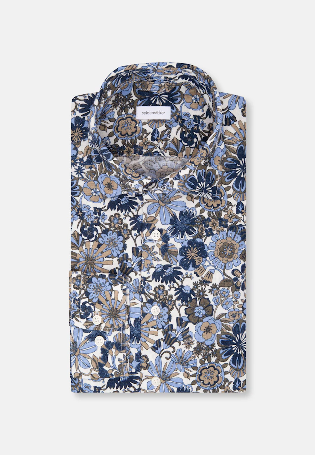 Regular Chemise d'affaires Floral in Bleu Foncé |  Seidensticker Onlineshop