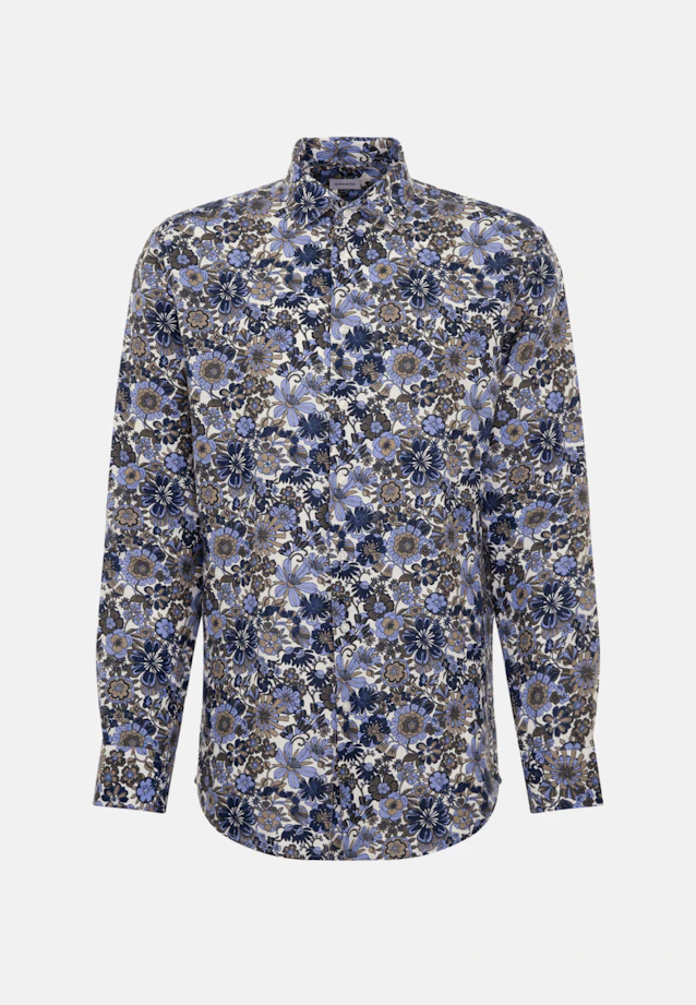 Regular Chemise d'affaires Floral in Bleu Foncé |  Seidensticker Onlineshop