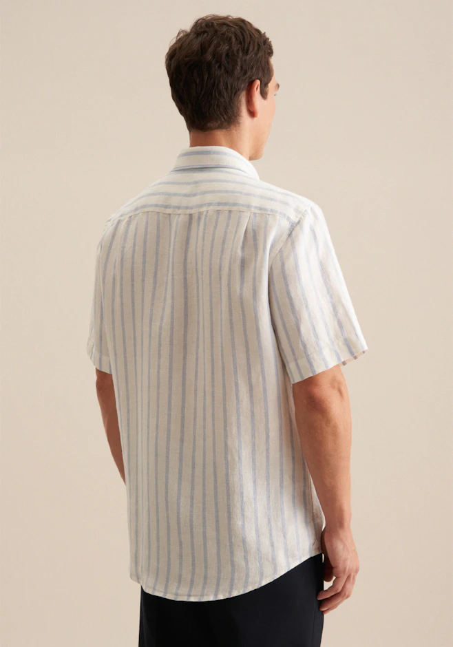 Regular Casual Hemd Streifen in Hellblau | Seidensticker Onlineshop