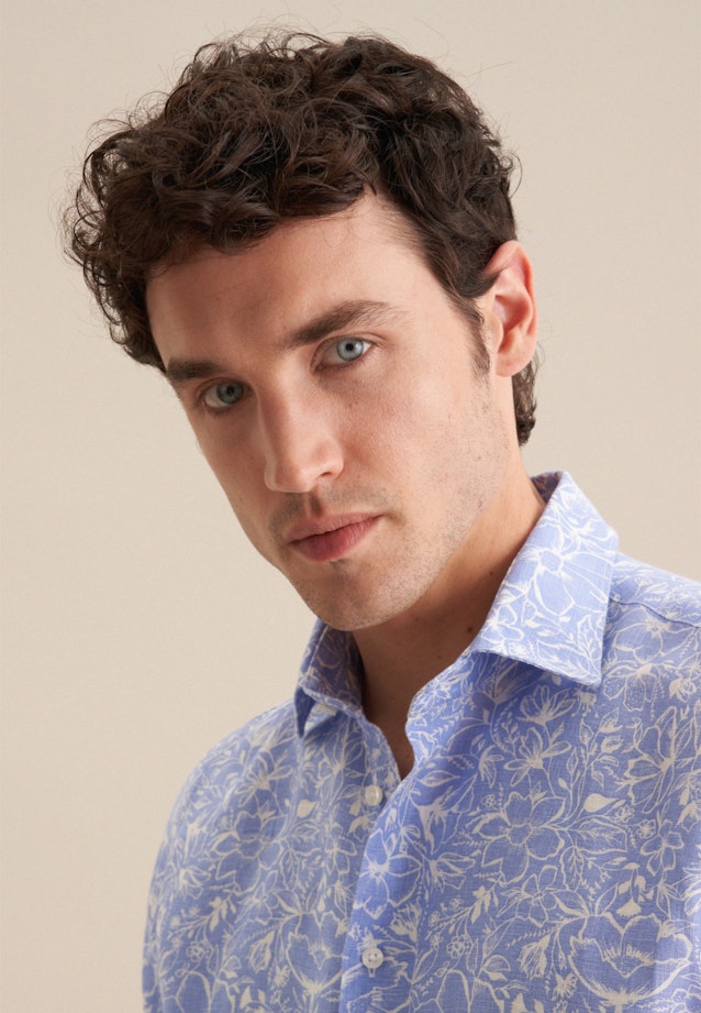 Slim Business Hemd Floral in Hellblau |  Seidensticker Onlineshop