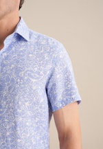 Linen Short sleeve Business Shirt in Slim with Kent-Collar in Light Blue |  Seidensticker Onlineshop