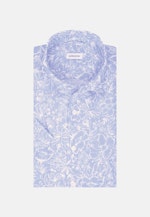 Linen Short sleeve Business Shirt in Slim with Kent-Collar in Light Blue |  Seidensticker Onlineshop