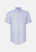 Linen Short sleeve Business Shirt in Slim with Kent-Collar in Light Blue |  Seidensticker Onlineshop