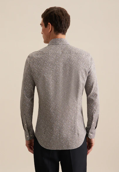 Slim Business Hemd Floral in Braun |  Seidensticker Onlineshop