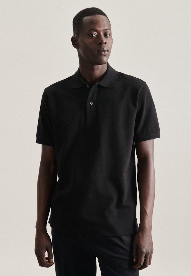 Collar Polo in Black | Seidensticker online shop