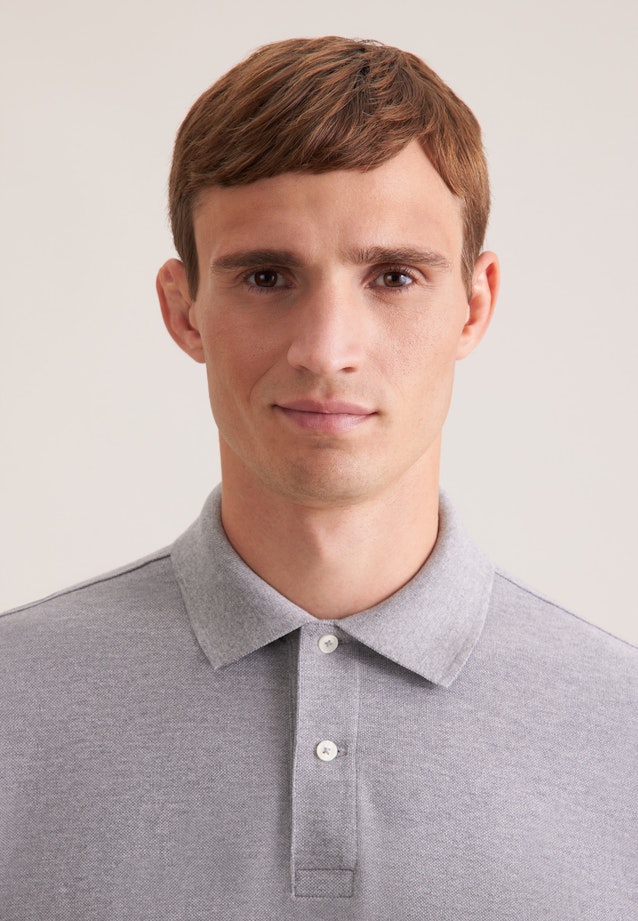 Regular Polo Uni in Grau |  Seidensticker Onlineshop
