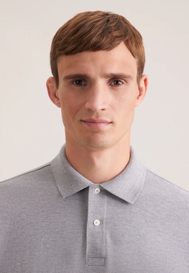 Regular Polo Uni in Grey |  Seidensticker Onlineshop