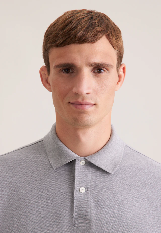 Regular Polo Uni in Grau |  Seidensticker Onlineshop