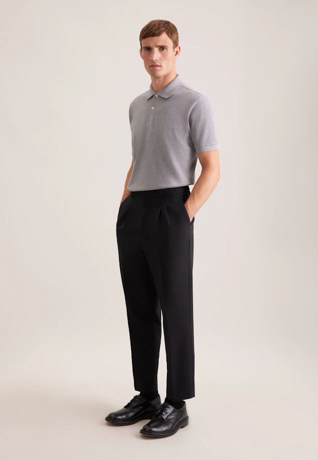 Regular Polo Uni in Grau |  Seidensticker Onlineshop