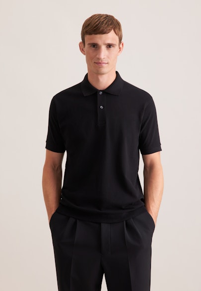 Regular Polo Uni in Schwarz |  Seidensticker Onlineshop