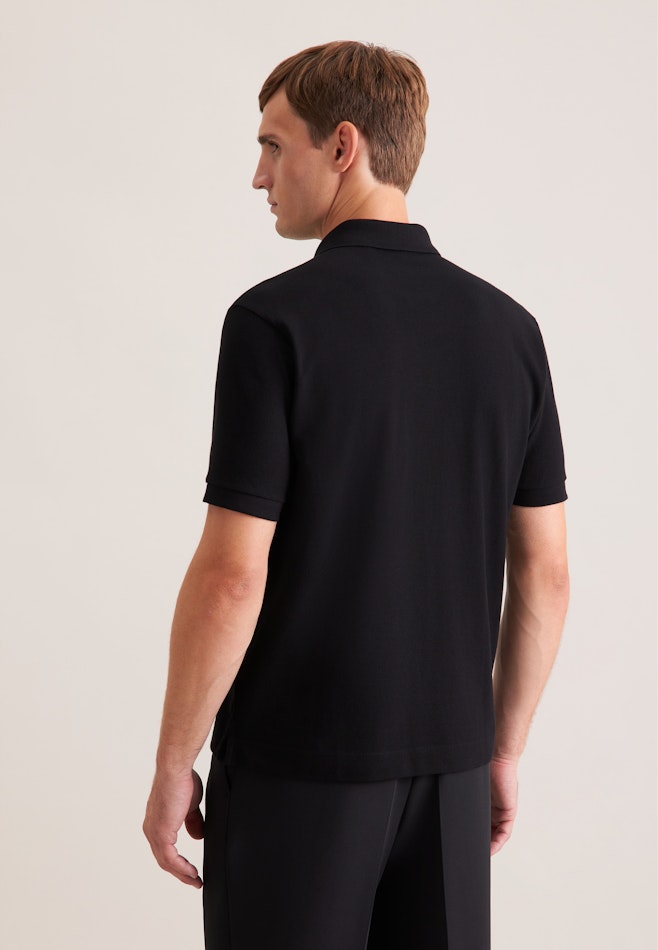 Regular Polo Uni in Schwarz | Seidensticker Onlineshop