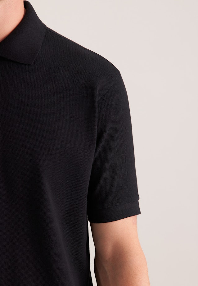 Regular Polo Uni in Schwarz |  Seidensticker Onlineshop