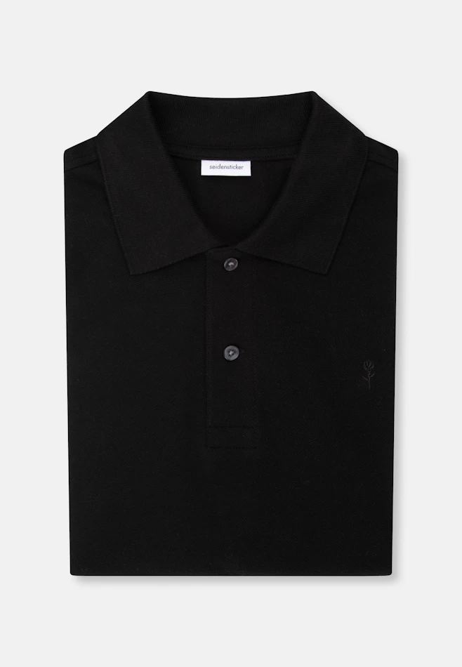 Regular Polo Uni dans Noir | Boutique en ligne Seidensticker