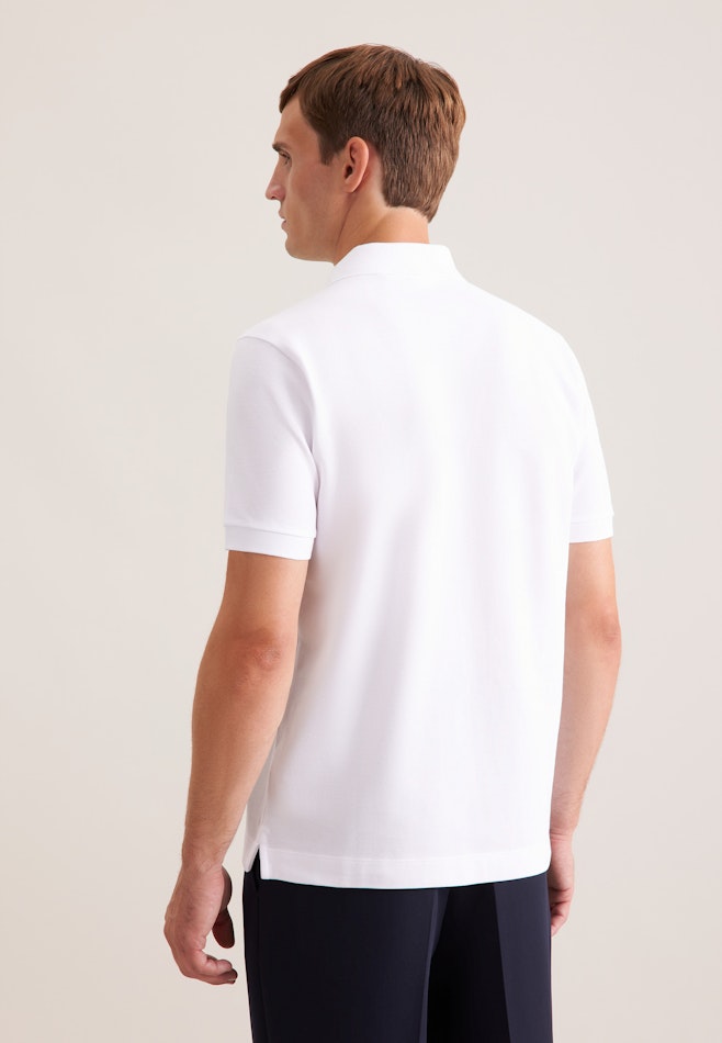 Regular Polo Uni in Weiß | Seidensticker Onlineshop