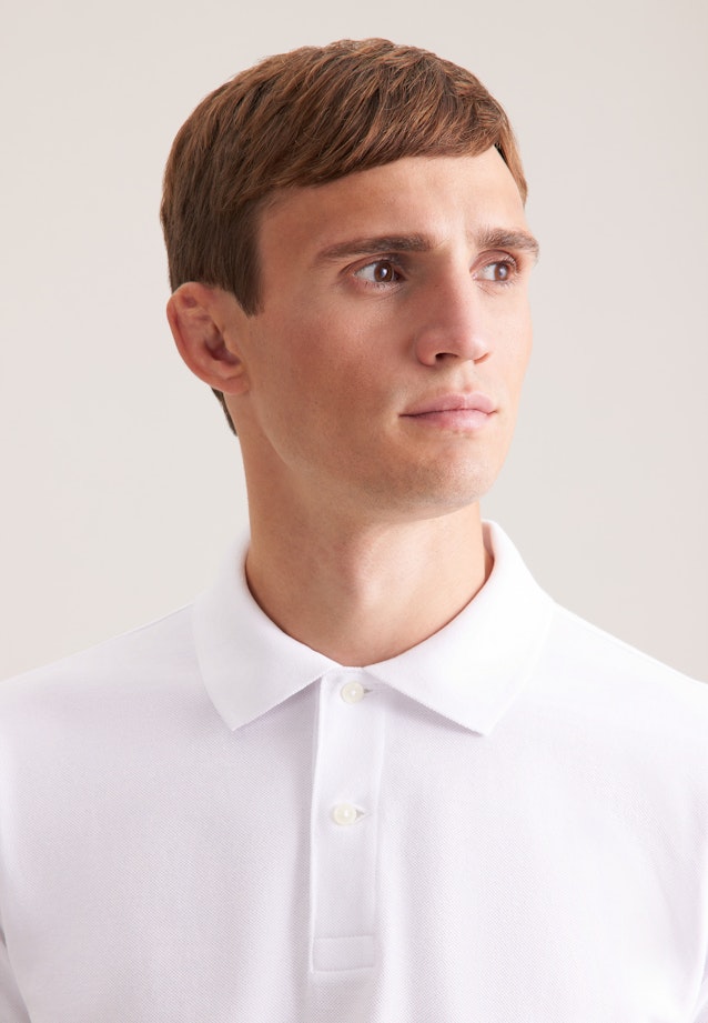 Regular Polo Uni in Weiß |  Seidensticker Onlineshop