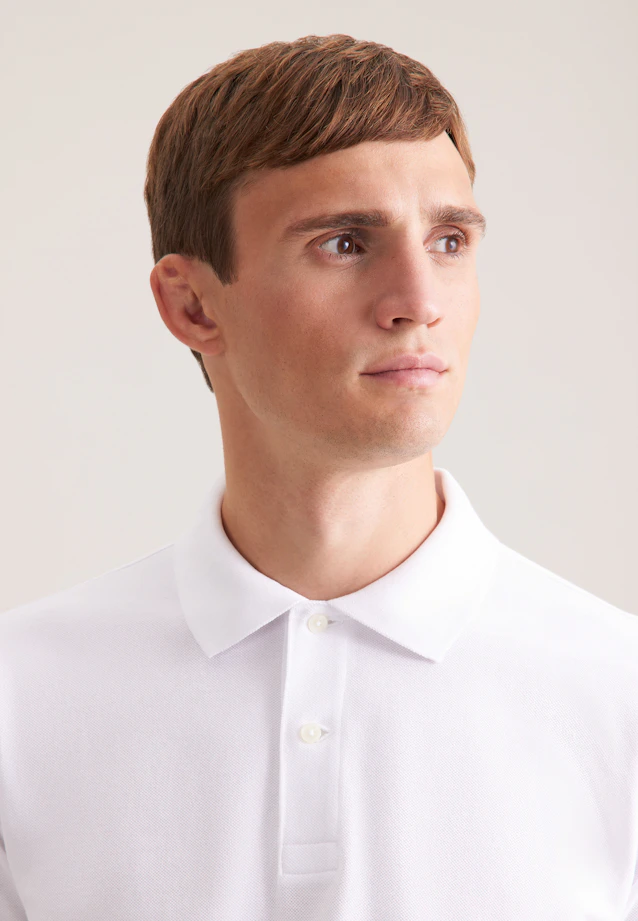 Regular Polo Uni in Weiß |  Seidensticker Onlineshop