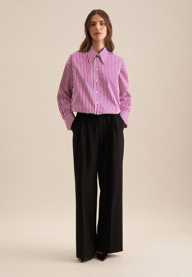 Twill Long Blouse in Purple |  Seidensticker Onlineshop