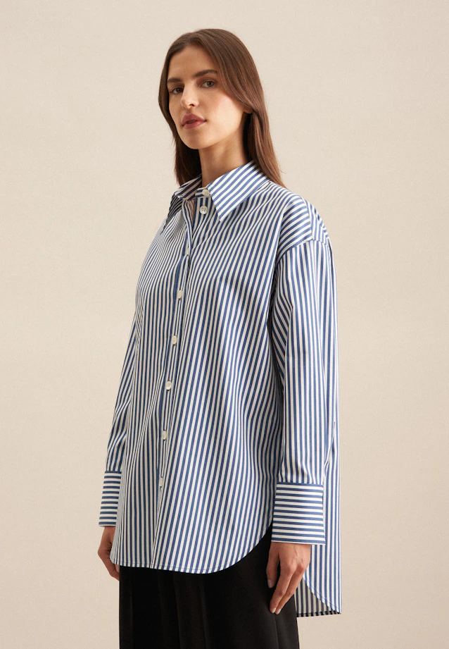 Long blouse Stripe in Medium Blue |  Seidensticker Onlineshop