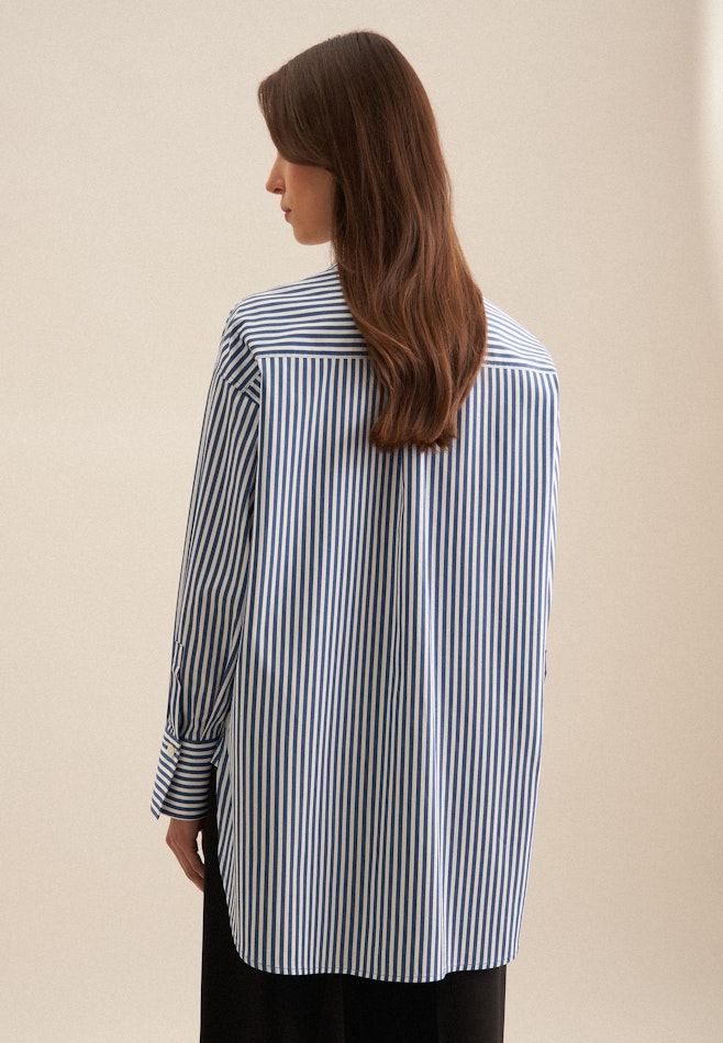 Blouse longue Twill (sergé) dans Bleu Moyen | Boutique en ligne Seidensticker