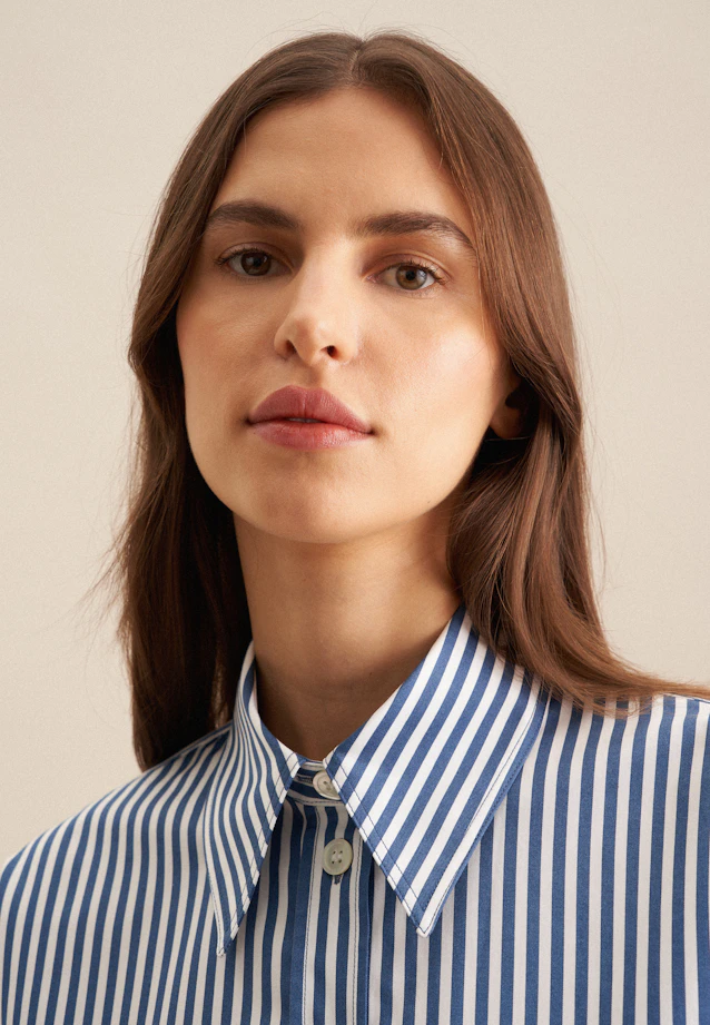 Long blouse Stripe in Medium Blue |  Seidensticker Onlineshop