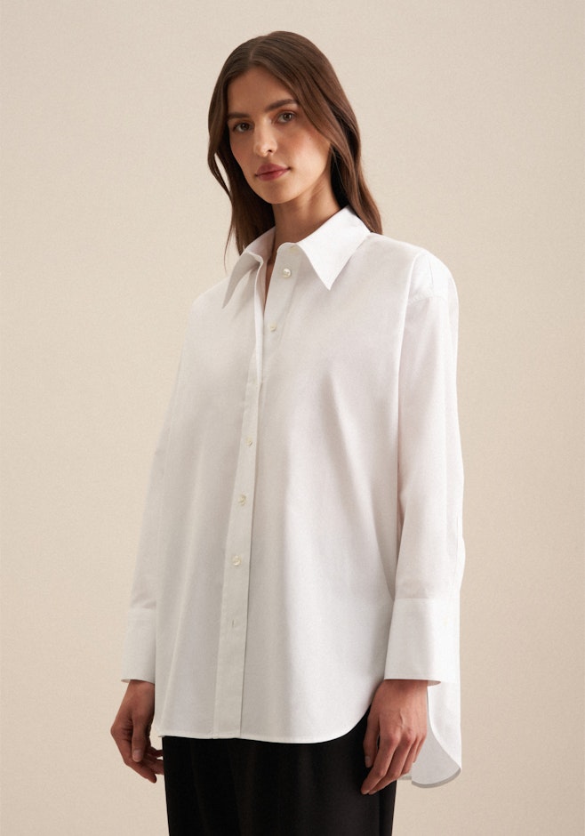 Longbluse Uni in Weiß | Seidensticker Onlineshop