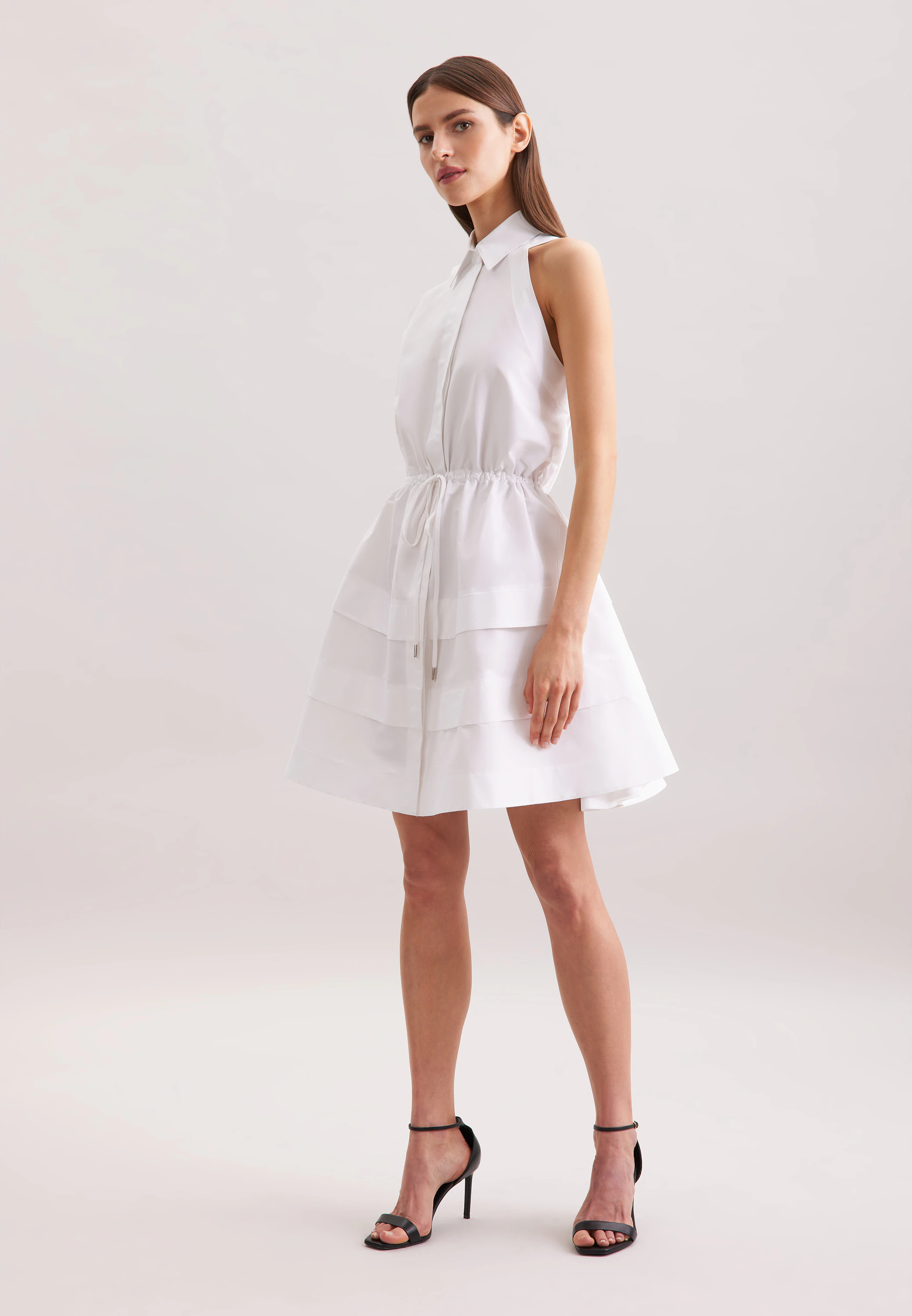 Kleid Uni Weiß