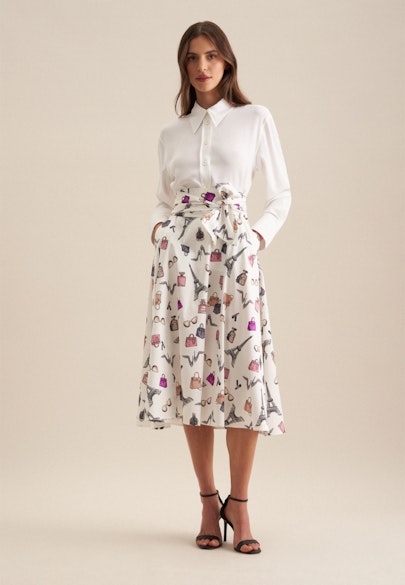 Midi Rock Druck in Rosa/Pink |  Seidensticker Onlineshop