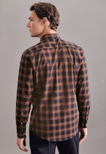 Regular Casual Shirt Check in Brown |  Seidensticker Onlineshop