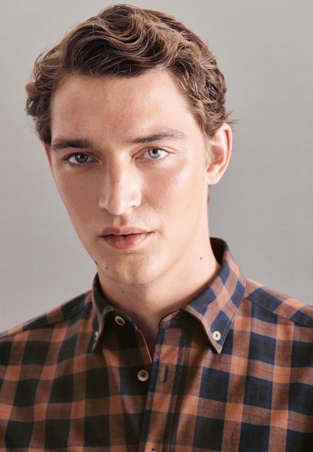 Regular Casual Shirt Check in Brown |  Seidensticker Onlineshop