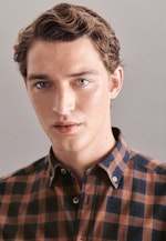 Regular Casual Shirt Check in Brown |  Seidensticker Onlineshop