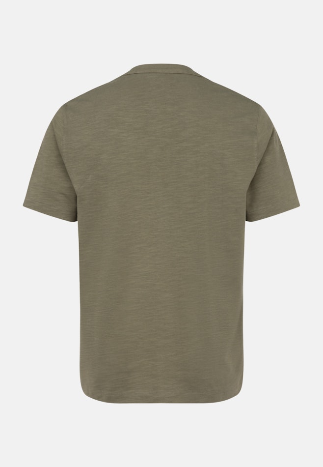 Henley collar T-Shirt in Green | Seidensticker online shop