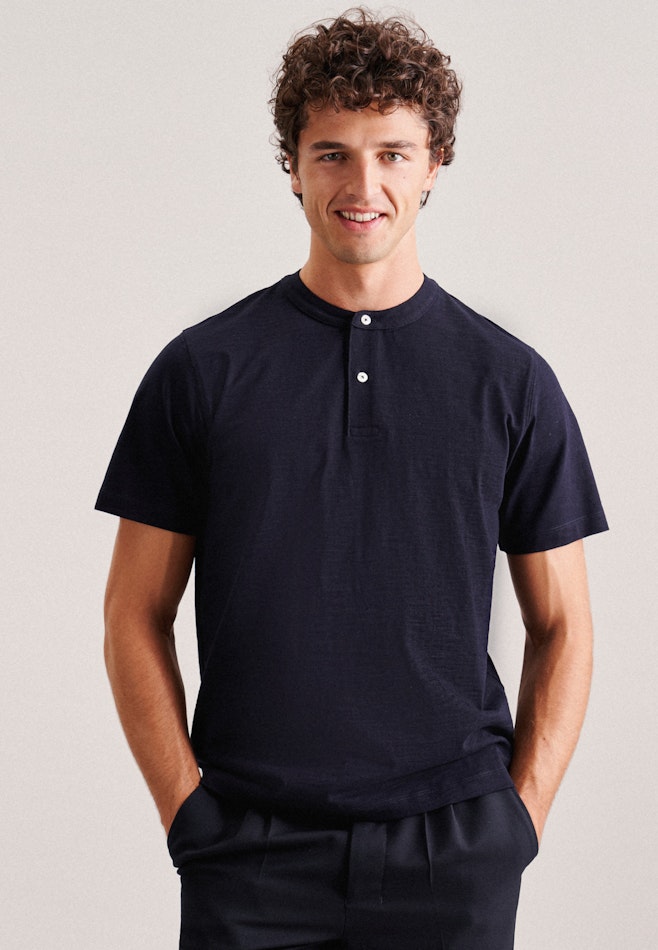 T-Shirt Manche Courte dans Bleu Foncé | Boutique en ligne Seidensticker
