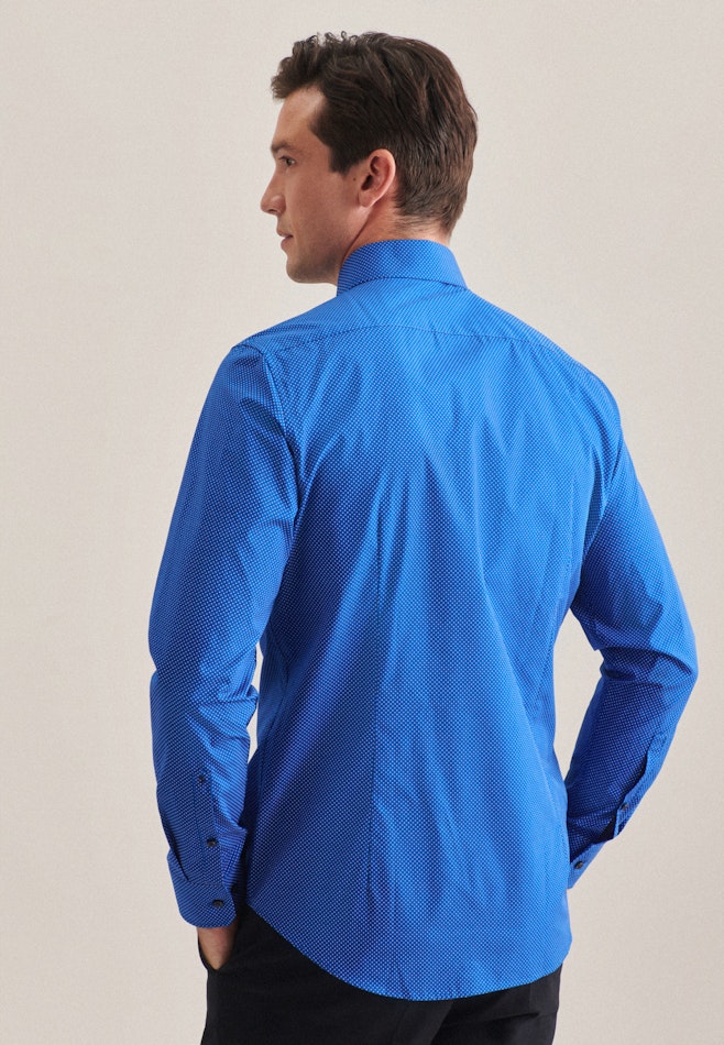 Business Shirt in Slim with Kent-Collar in Medium Blue | Seidensticker online shop