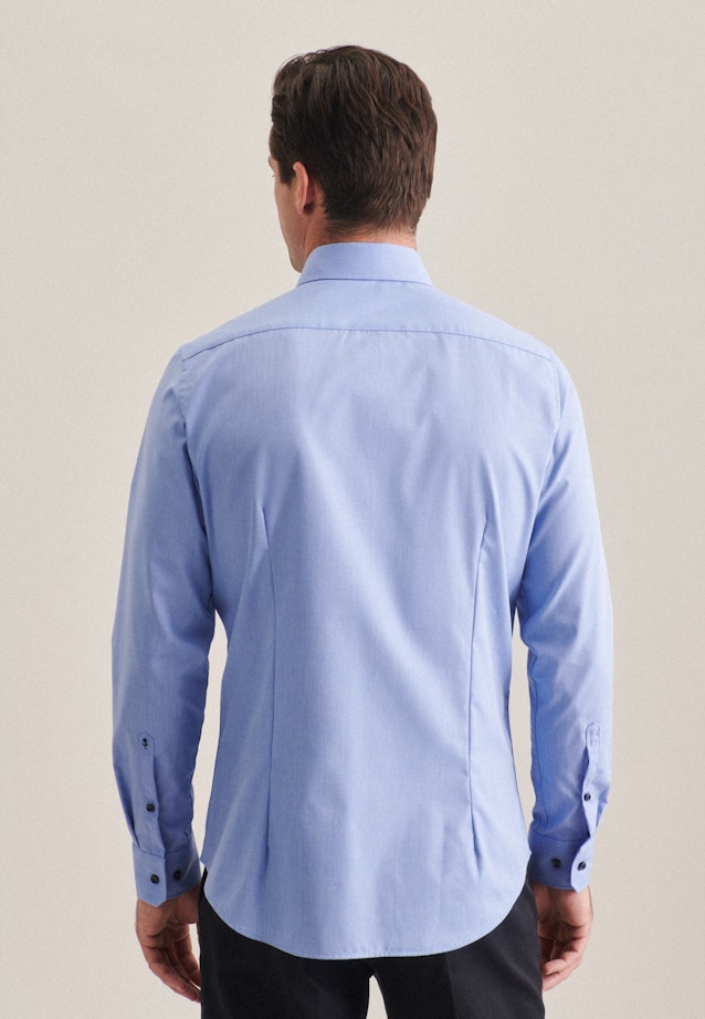 Bügelfreies Fil a fil Business Hemd in Slim mit Kentkragen in Hellblau |  Seidensticker Onlineshop
