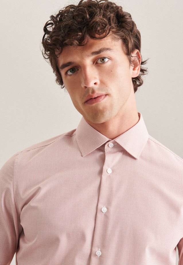 Slim Business Hemd Karo in Orange |  Seidensticker Onlineshop