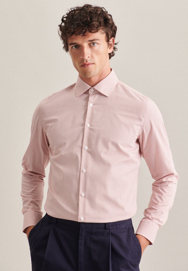 Slim Business Hemd Karo in Orange |  Seidensticker Onlineshop