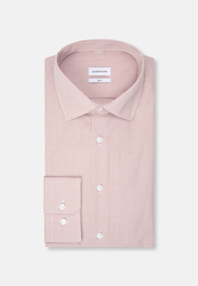 Slim Business Hemd Karo in Orange |  Seidensticker Onlineshop