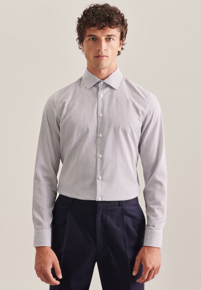 Non-iron Twill Business Shirt in Slim with Kent-Collar in Red | Seidensticker online shop