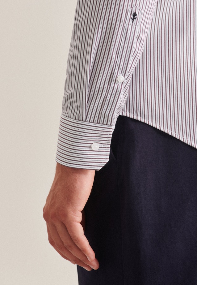 Slim Business Hemd Streifen in Rot |  Seidensticker Onlineshop