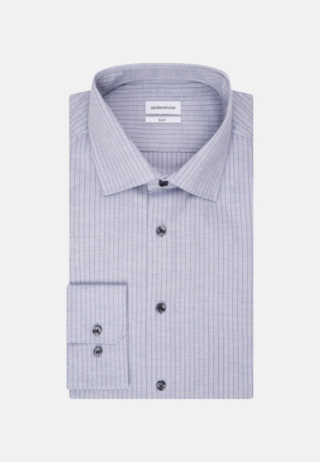 Easy-iron Herringbone pattern Business Shirt in Slim with Kent-Collar in Light Blue |  Seidensticker Onlineshop