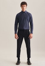 Business Shirt in Slim with Kent-Collar in Dark Blue |  Seidensticker Onlineshop