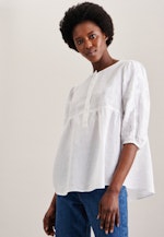 Blouse à enfiler Lin Manchon 3/4 in Blanc |  Seidensticker Onlineshop