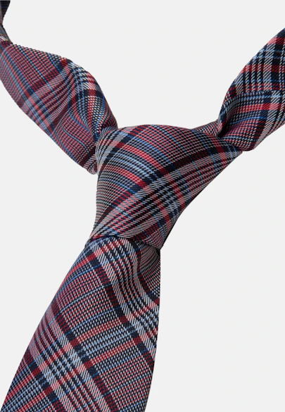 Breit (7cm) Krawatte Karo in Rot |  Seidensticker Onlineshop
