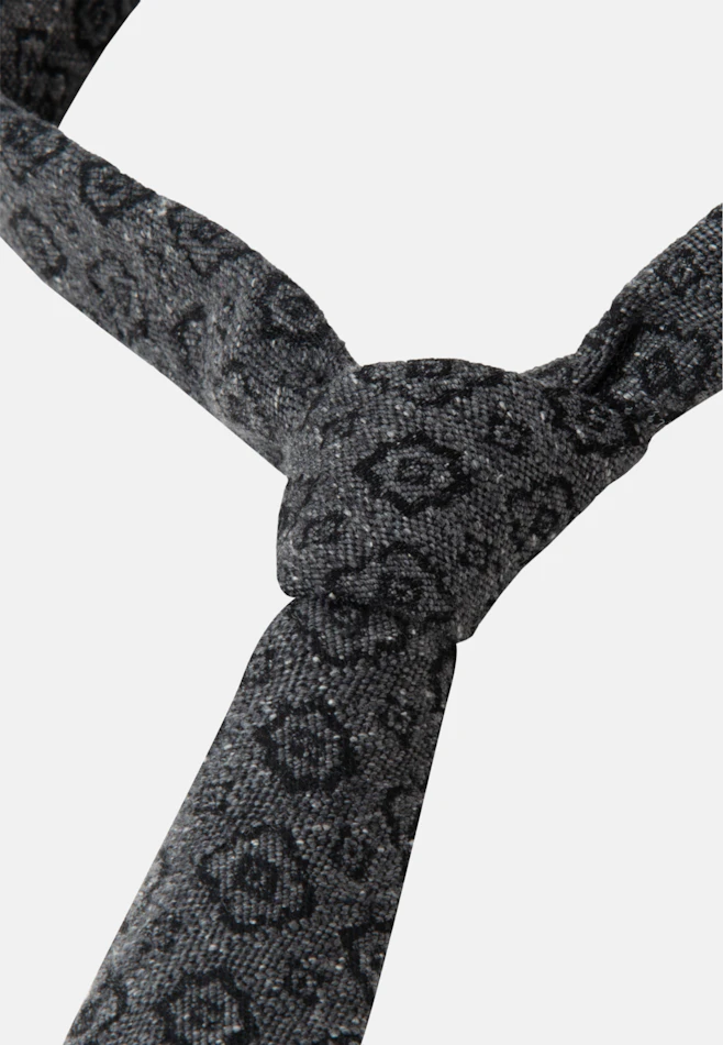 Slim (5cm) Tie Small pattern in Black | Seidensticker online shop